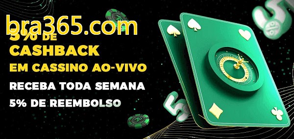 Promoções do cassino ao Vivo bra365.com